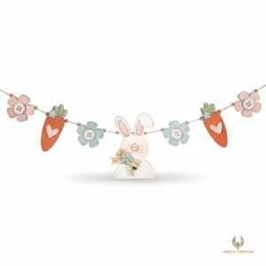 Bunny Carrot Banner Prim Easter DIY Wood Craft Kit