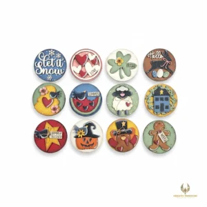 Heirloom Folk Art 3-Inch Rounds DIY Laser Cut Wood Kit