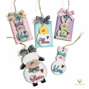 Easter Ornaments and Gift Tags DIY Wood Craft Kit