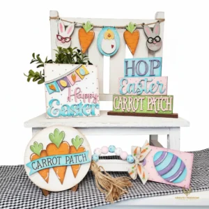 Easter Tiered Tray DIY Craft Kit - Laser Cut Wood Decor