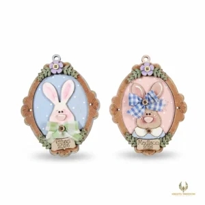 Framed Easter Basket Tags - Set of 4 DIY Laser Cut Wood Kit