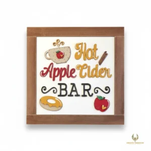 Apple Cider Harvest Bar Sign DIY Laser Cut Wood Kit