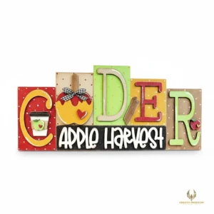 Cider Word Block Harvest Decor DIY Wood Sign Kit