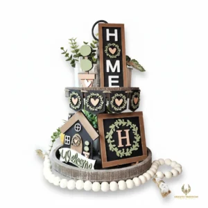 Home Collection Tiered Tray DIY Craft Kit - Laser Cut MDF Decor