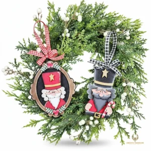 Nutcracker Ornaments 4-Piece Set DIY Laser Cut Wood Kit