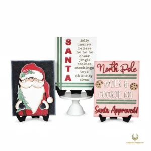 North Pole Trio Signs DIY Laser Cut Wood Decor