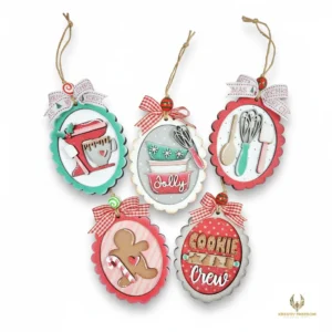 Christmas Baking Ornament Set - DIY Laser Cut Wood Kit