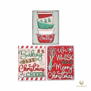 Christmas Baking Trio Set Laser Cut DIY Wood Craft Kit