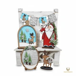 Oh Deer Christmas Decor Set DIY Wood Craft Kit