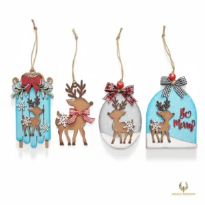 Oh Deer Christmas Ornaments - DIY Laser Cut Wood Craft Kit