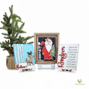 Oh Deer Christmas Trio Signs & Frame DIY Craft Kit