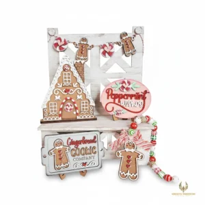 Gingerbread Decor Tray Set - Christmas DIY Craft Kit