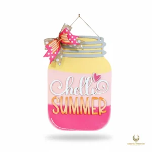 Hello Summer Mason Jar Door Hanger DIY Wood Craft Kit