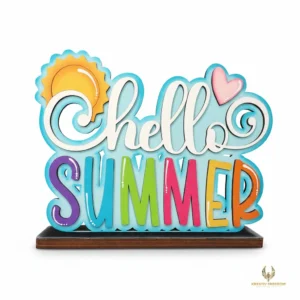 Hello Summer Standing Sign DIY Wood Craft Kit