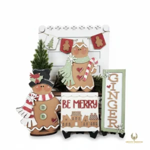 Victorian Gingerbread Christmas Decor DIY Laser Cut Wood Kit