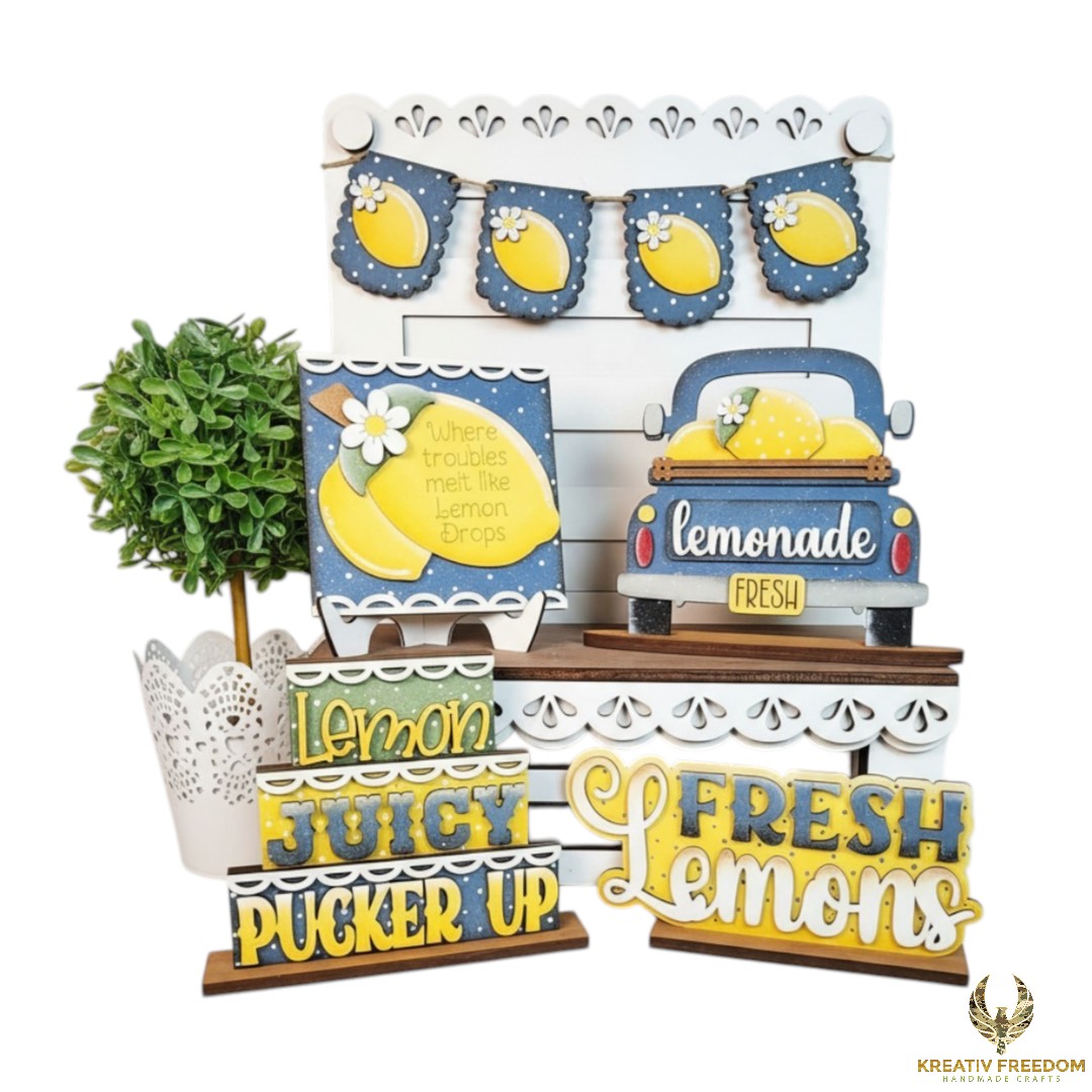 Lemon Decor Tray Set (2)