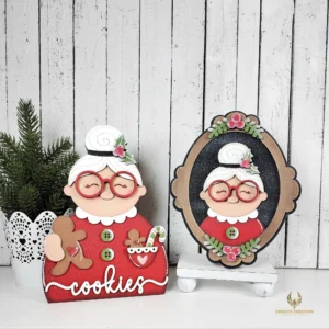 Mrs Claus Shelf Sitter DIY Christmas Laser Cut Wood Kit